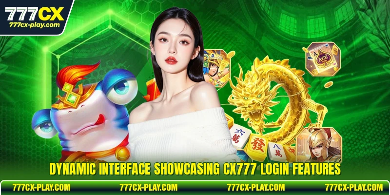 Dynamic interface showcasing CX777 login features