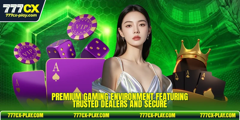 Premium gaming environment featuring trusted dealers and secure